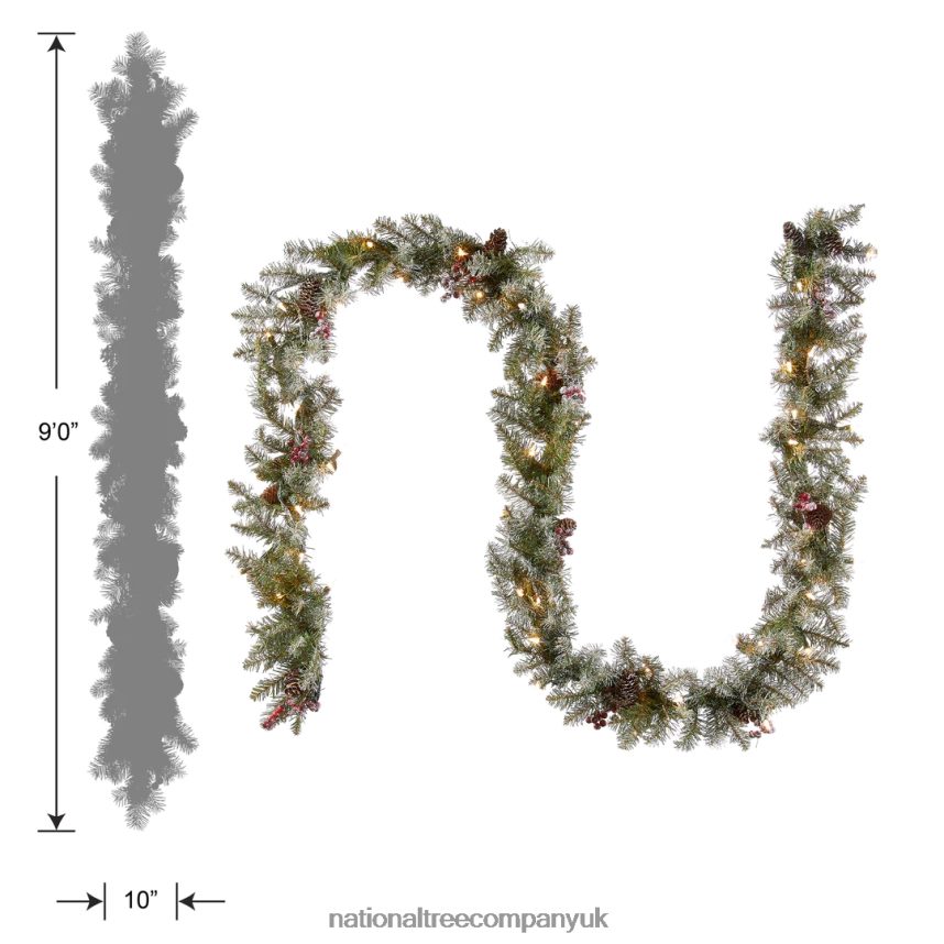 Greenery | National Tree Company 9 ft Dunhill(R) Fir Garland with Clear Lights F2L4F346